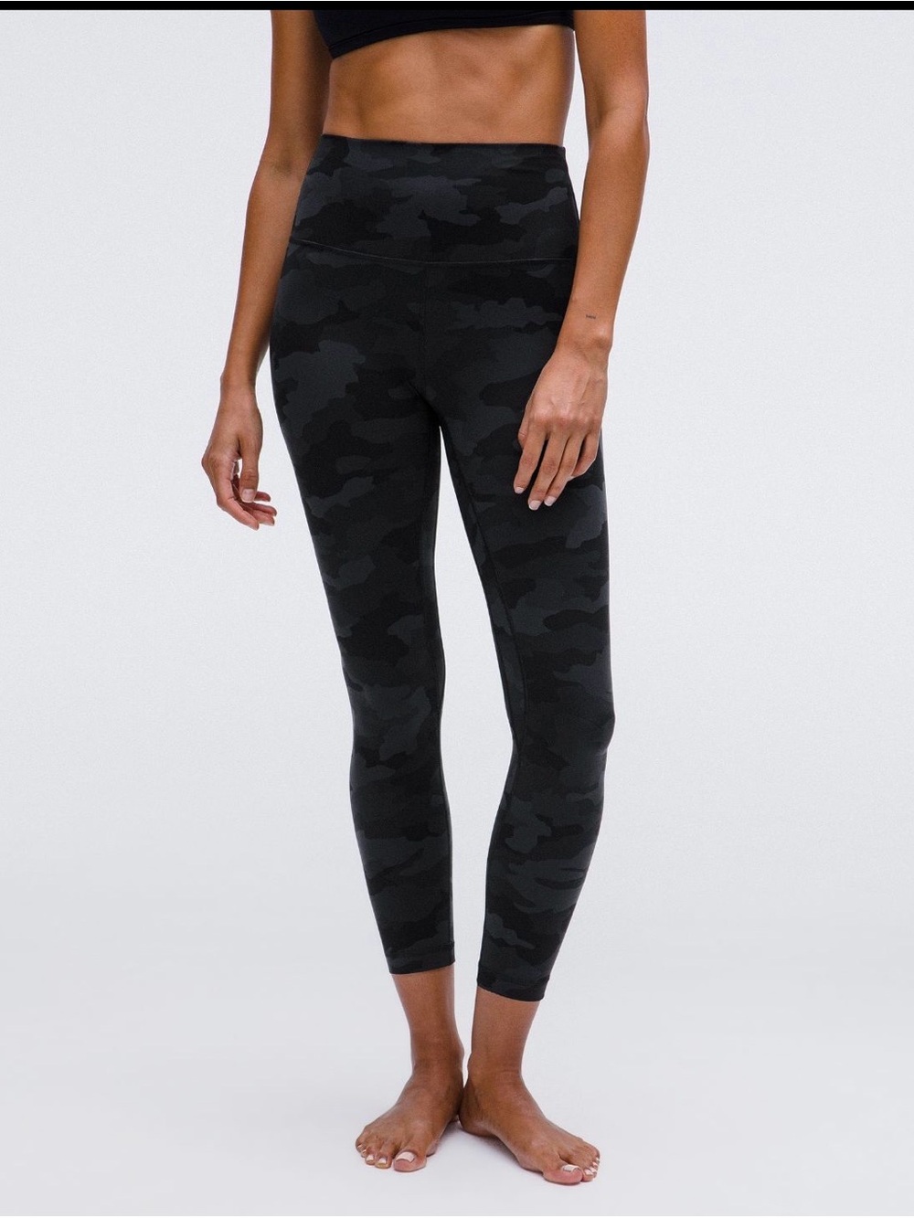 Lululemon High-Waist Black Camo Performance Leggings